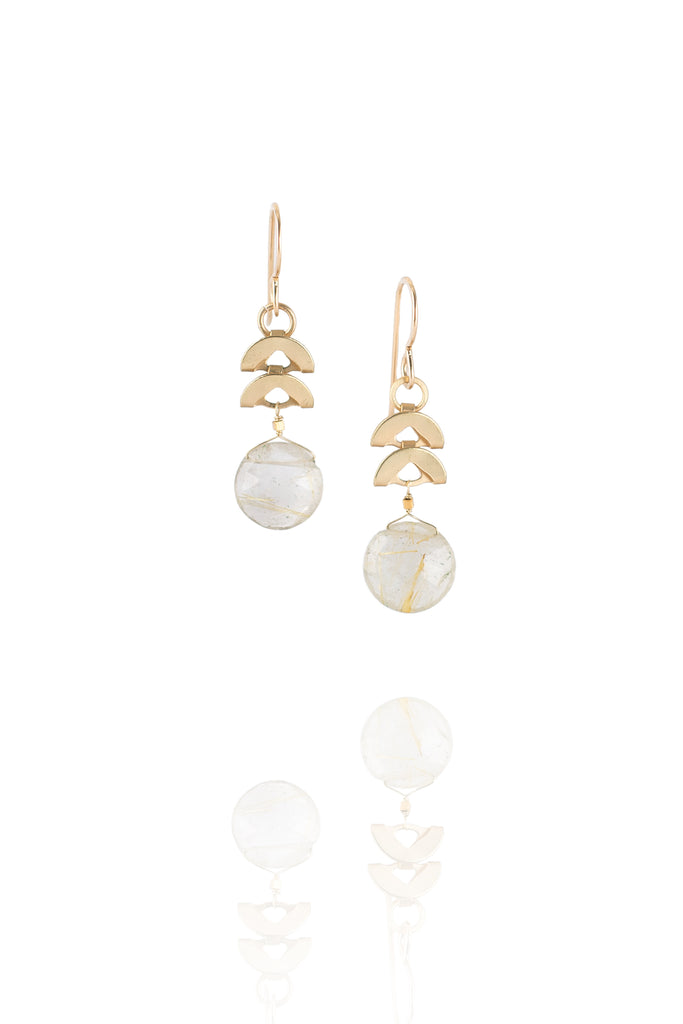 Little rutilated quartz earrings