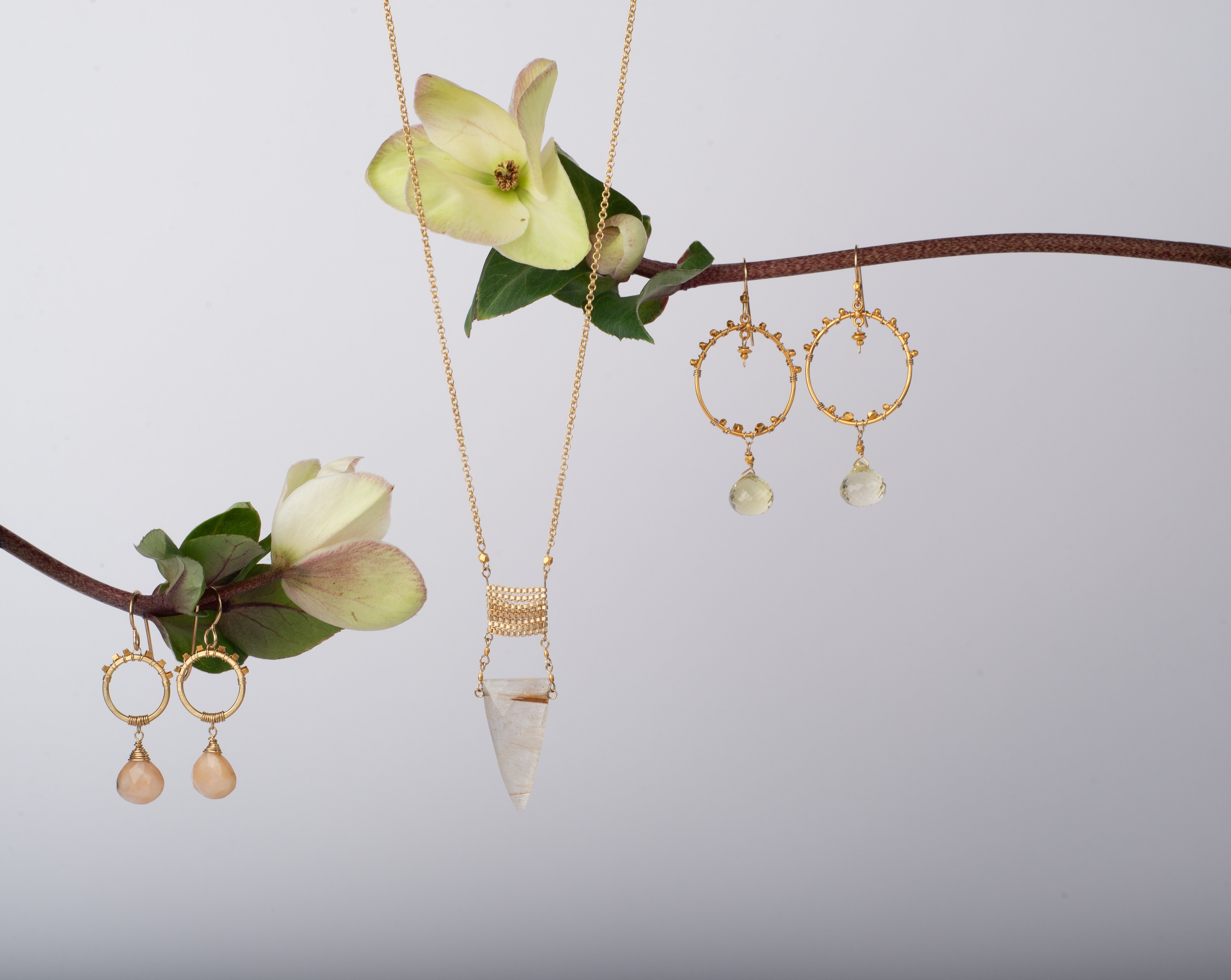 Shimmer Gold Rutilated Necklace