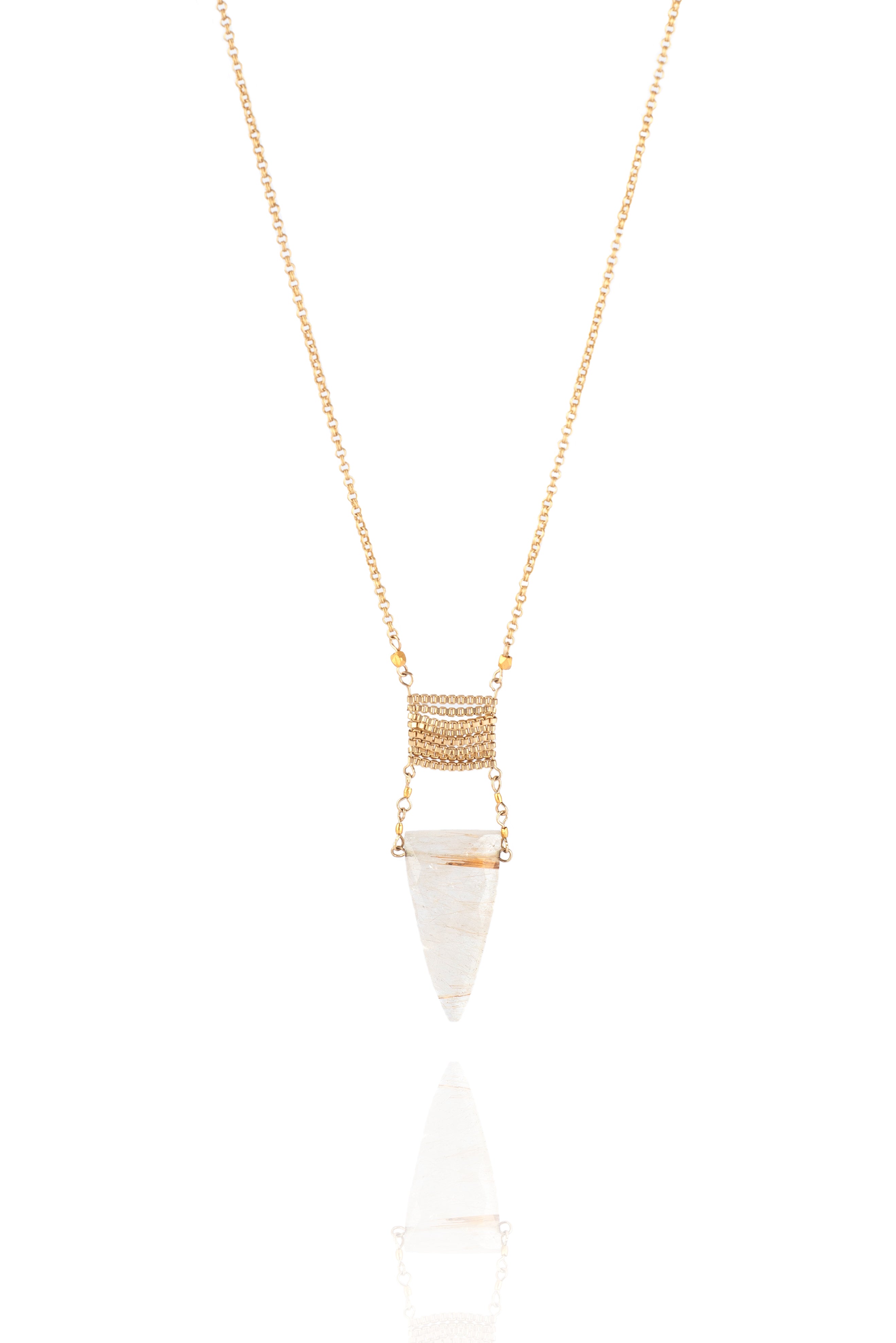 Shimmer Gold Rutilated Necklace