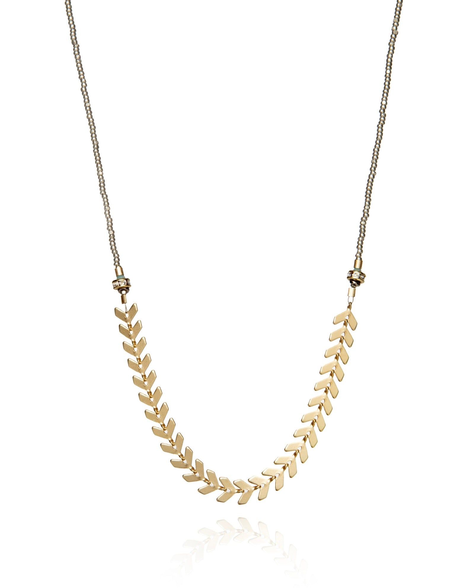 chain necklace in charlottes with gold electroplate vine chain