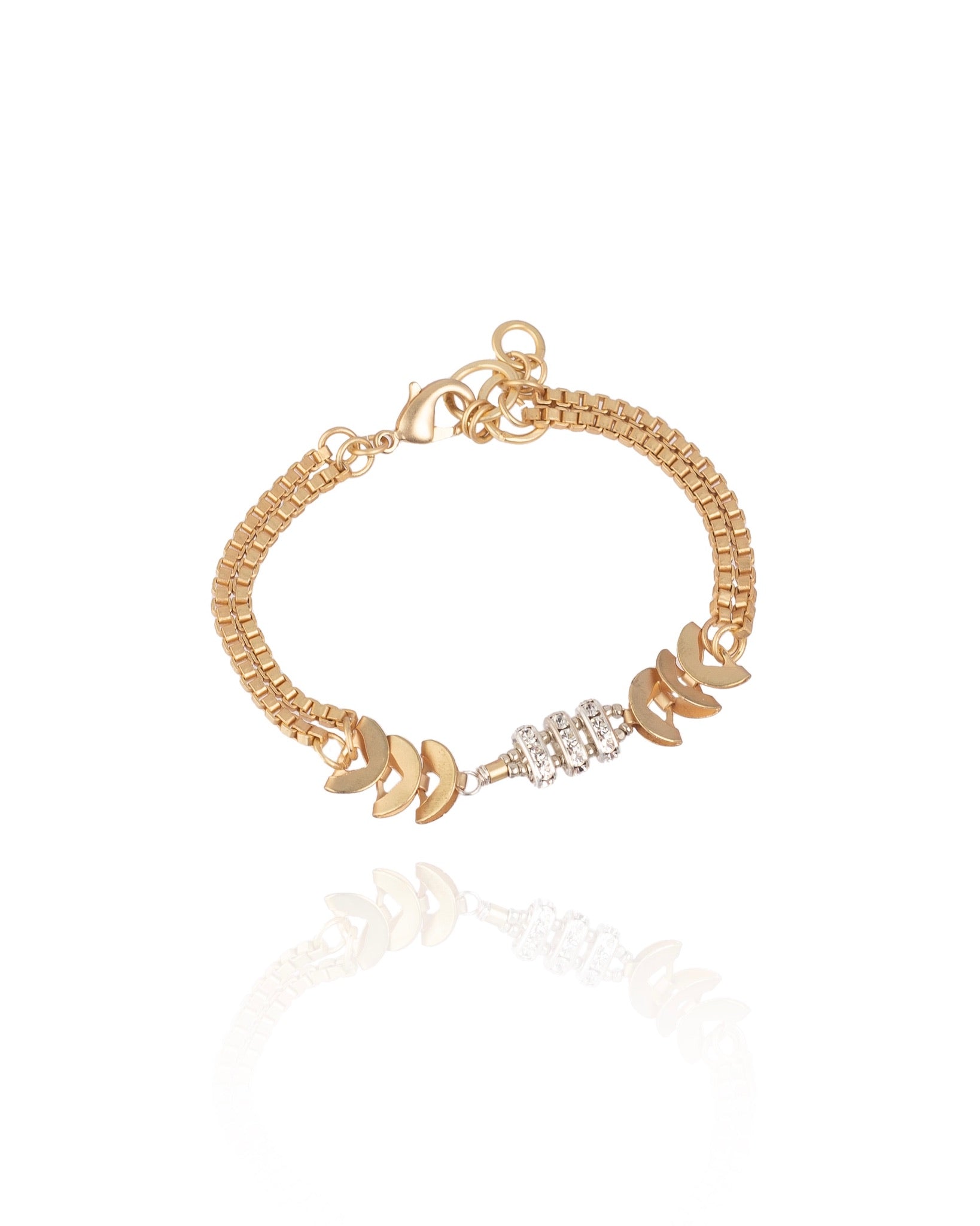 bracelet in vintage crystal with gold electroplate
