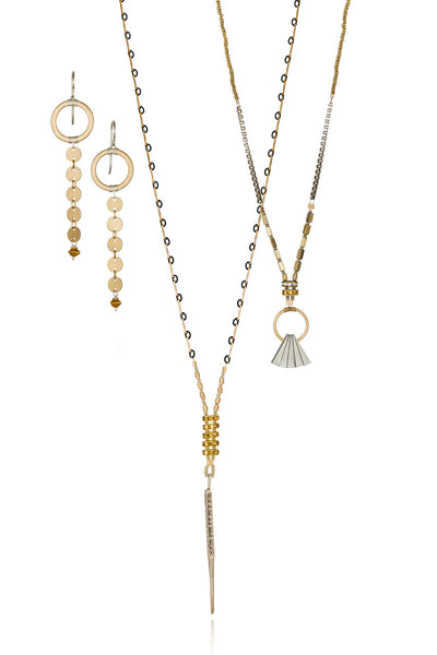 shop for complimentary necklaces and accessories to go with this geometric Art Deco necklace