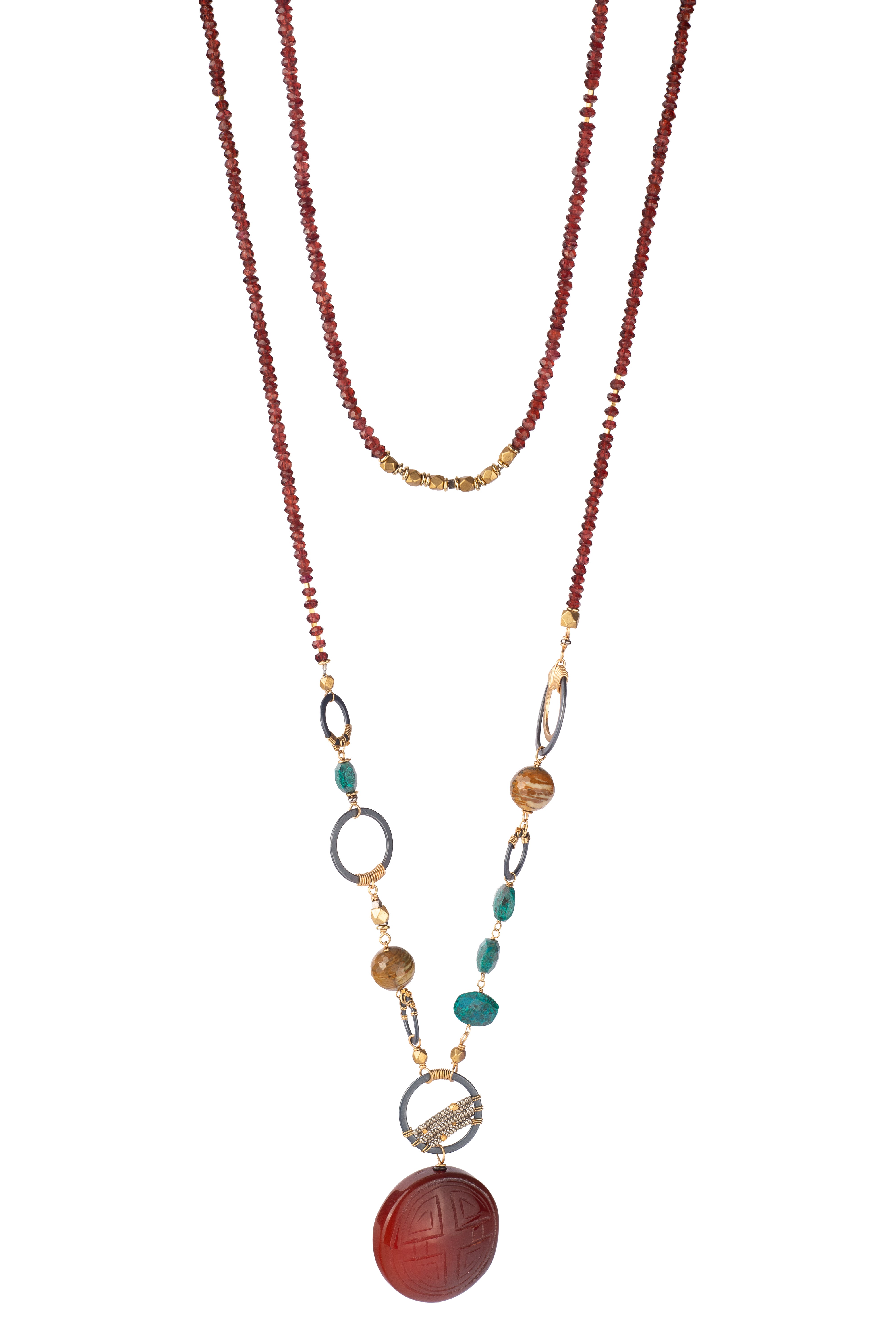 Shibori necklace