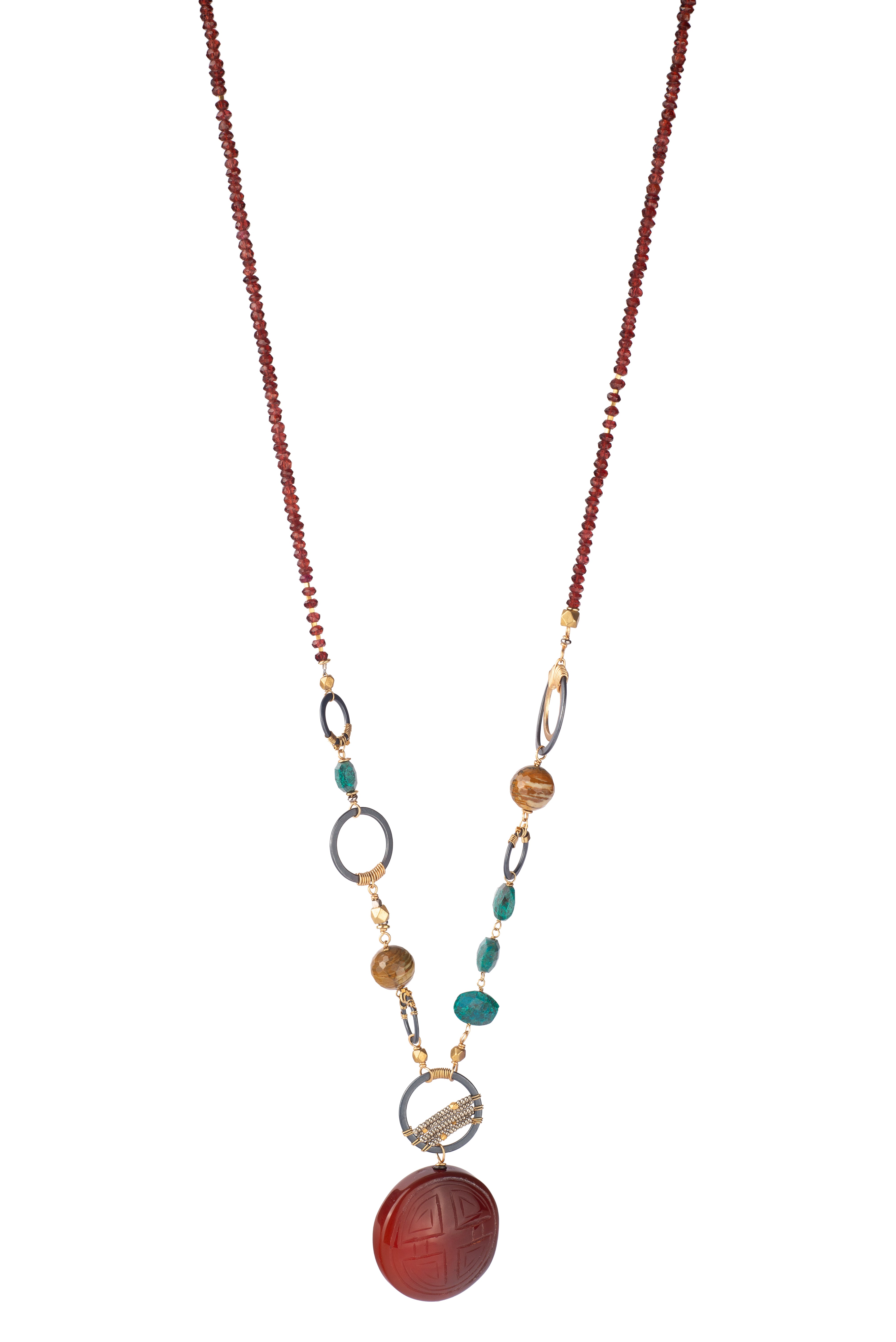 Shibori necklace