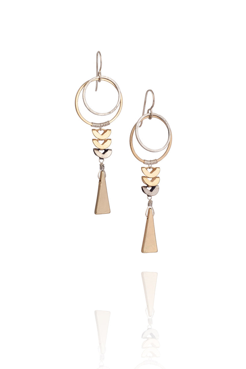 Sara Silvio Rooted earrings in mixed metals