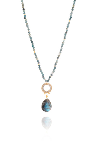 Magical blue tourmaline necklace