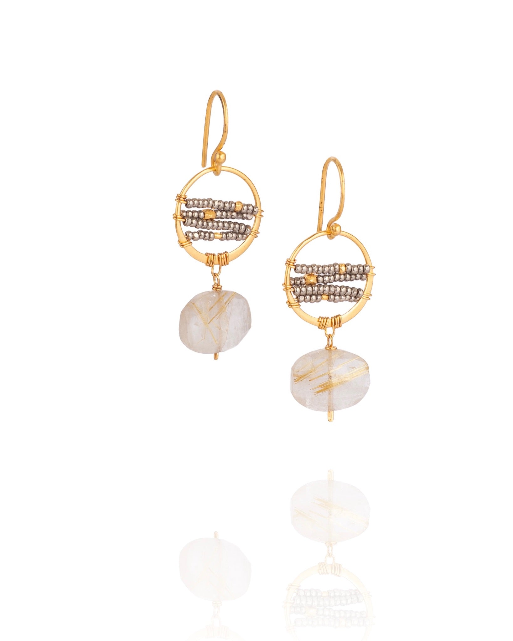 drop earrings with charlotte detail