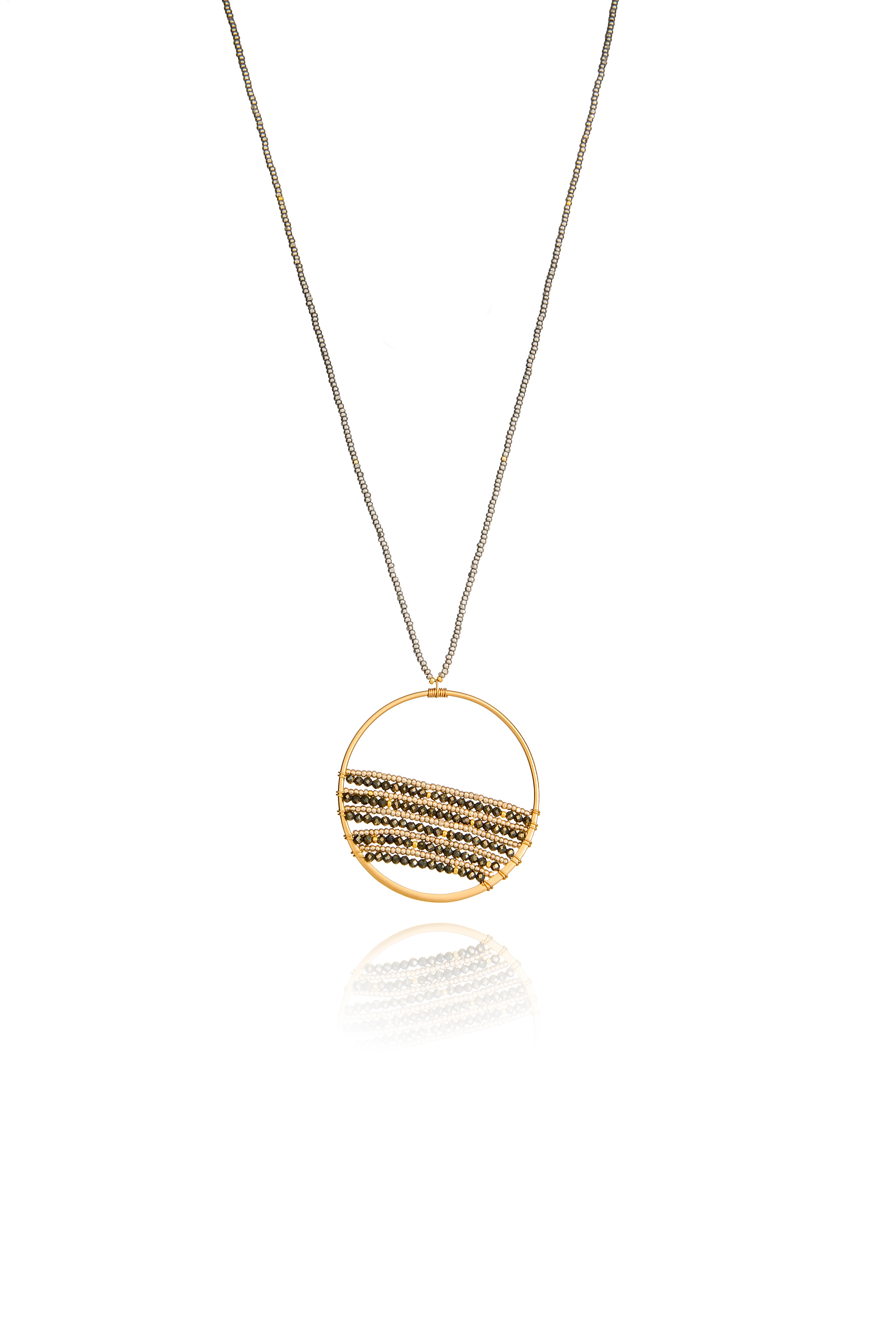 FireLit Woven Pendant Necklace